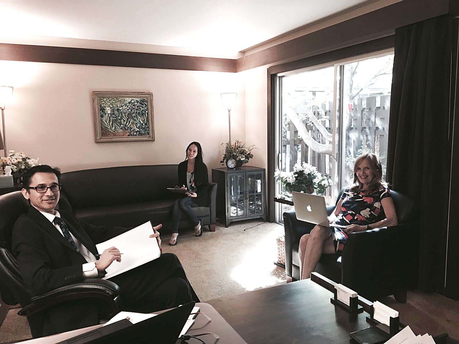 The Amura Psychiatry team in our warm, sunlit office